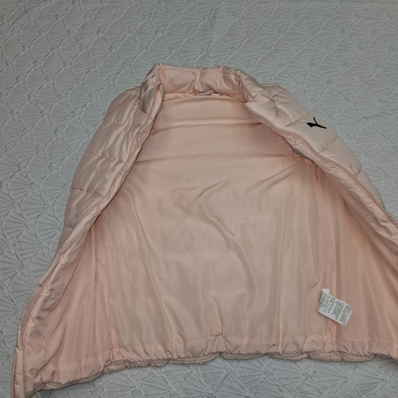 Puma Kids Light Pink Quilted Vest Size M.10/12 - Picture 5 of 16